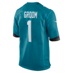 Number 1 Groom Jacksonville Jaguars Nike Game Jersey - Teal
