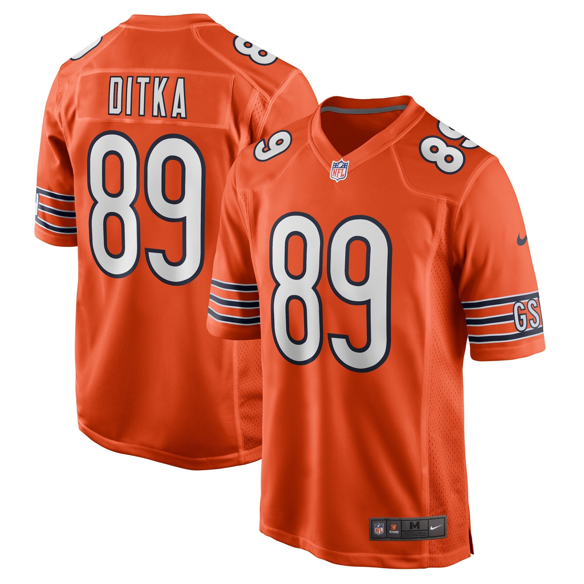 Mike Ditka Chicago Bears Nike Game Retired Player Jersey - Navy/Orange/White