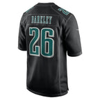 Saquon Barkley Philadelphia Eagles Nike Super Bowl LIX Fashion Game Player Jersey - Carbon Black