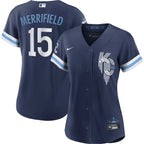 Whit Merrifield Kansas City Royals Nike Women's Alternate City Connect Replica Player Jersey - Navy