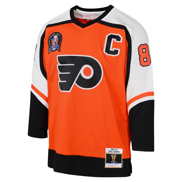 Eric Lindros Philadelphia Flyers Youth 1996-97 Blue Line Player Jersey - Orange