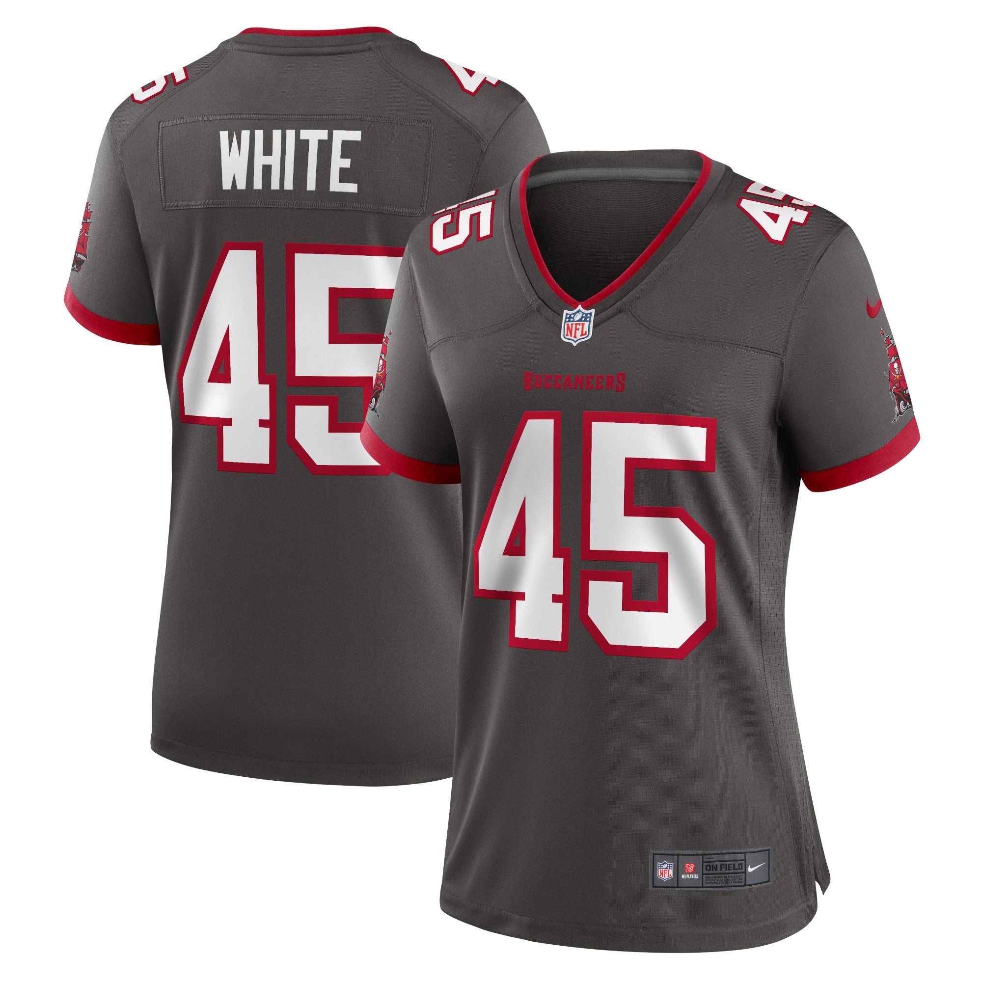 Devin White Tampa Bay Buccaneers Nike Women's Game Player Jersey - Red/Pewter/White