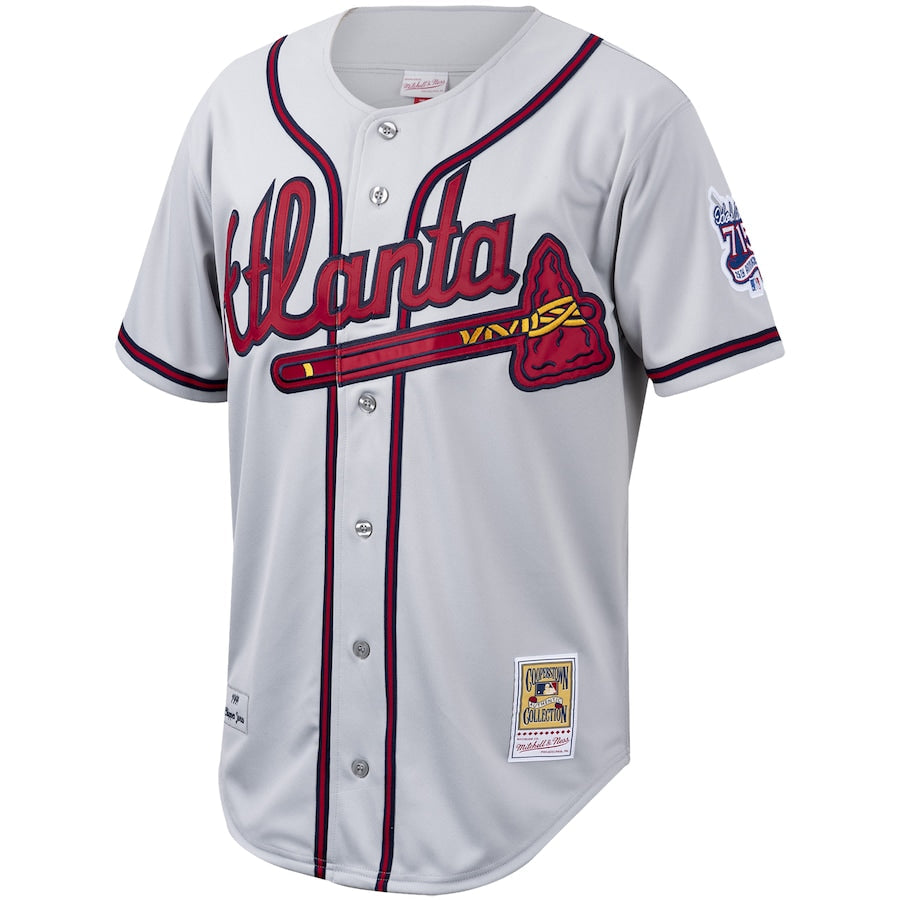Chipper Jones Atlanta Braves Cooperstown Collection Authentic Jersey - Gray