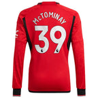 Scott McTominay Manchester United adidas 2023/24 Home Replica Long Sleeve Player Jersey - Red