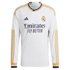 Los Merengues adidas Home 2023/24 Authentic Long Sleeve Jersey - White